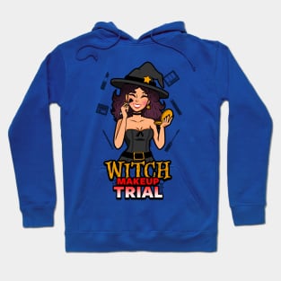 Pretty Funny Witch Feminist Girl Makeup Halloween Original Cartoon Hoodie